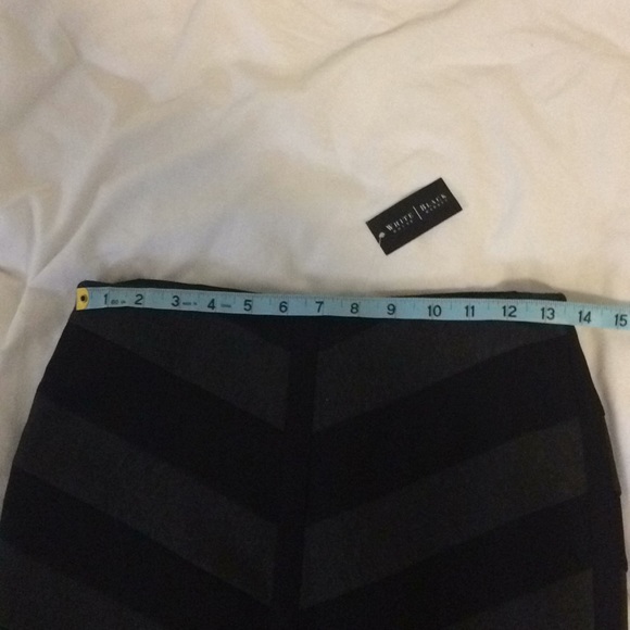 NWT WHBM Mitered Stripe Ponte Knit Pencil Skirt - Picture 5 of 5